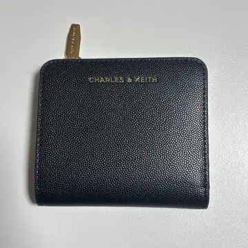 탑 지퍼 스몰 월렛 - 블랙