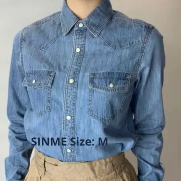 컨디션 최상 SINME 셔츠 [ Size: M ] 데님 웨스턴