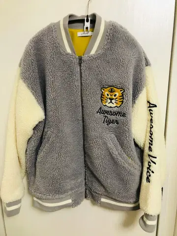 호랑이 디자인 보아 블루종 아우터