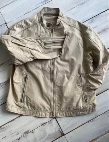 싱글 라이더 자켓 블루종 코튼 x 나일론