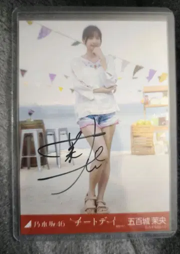 이오키 마오 치트 데이 친필 사인 브로마이드 5종 컴프