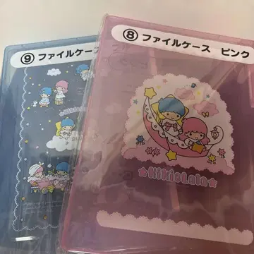 산리오 키키&라라 복권 파일 케이스 2종 세트 블루, 핑크