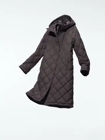 퍼프 테크 롱 코트 릴랙스 핏 올리브 S