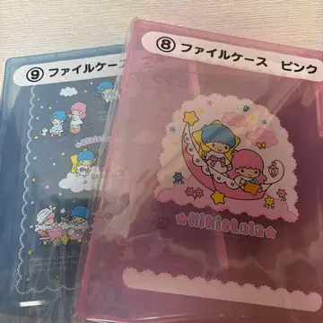 산리오 키키&라라 복권 파일 케이스 2종 세트 블루, 핑크