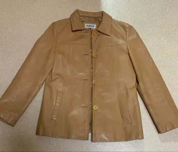 가죽 자켓 베이지 카멜 컬러