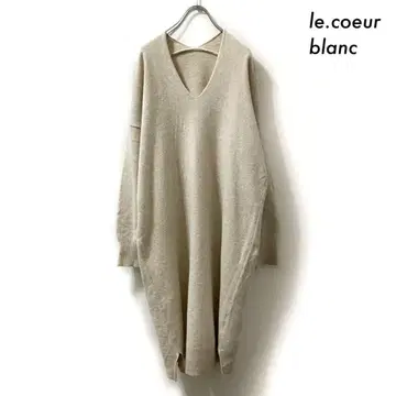 le.coeur blanc 메리노울 V넥 원피스 오트밀