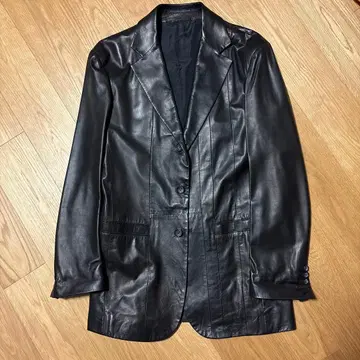 질샌더 블랙 가죽 블레이저