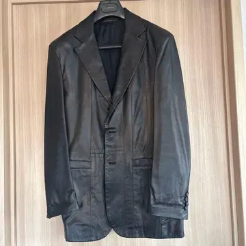질샌더 블랙 가죽 블레이저