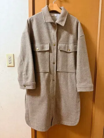 울 혼방 오버 사이즈 코트