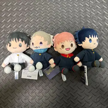 주술회전 봉제 인형 4개 세트 라운드원 한정판