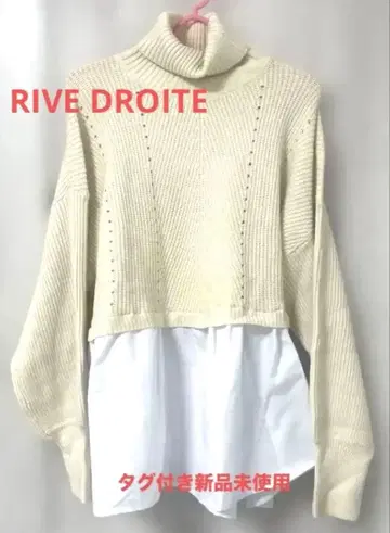 RIVE DROTE 크림색 터틀넥 스웨터 택 포함 미사용 새상품