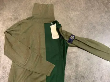 새상품 바이컬러 터틀넥 스웨터 남성용 M g-stage 부드러운