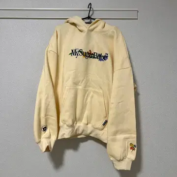 MySugarBabe 플라워 로고 후드티 L 사이즈 아이보리