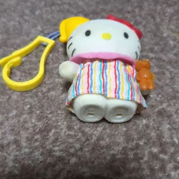 헬로키티 스트라이프 드레스 키링 레트로