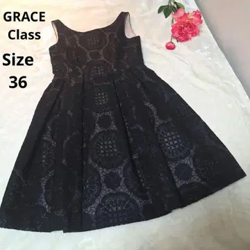 [ 오샤레 GRACE Class ] 블랙 레이스 원피스 사이즈 36