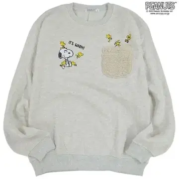 스누피 맨투맨 스웨트 소재 남성용 XL 포켓 보아 O