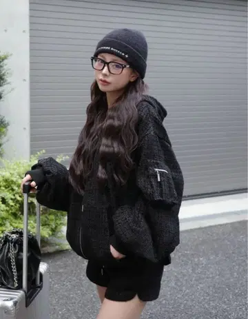 Darich 트위드 카고 셋업 BLK FREE