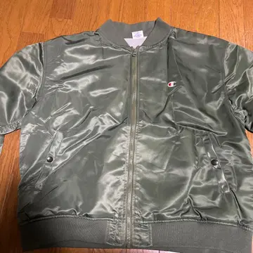 Champion 바시티 자켓 M 올리브
