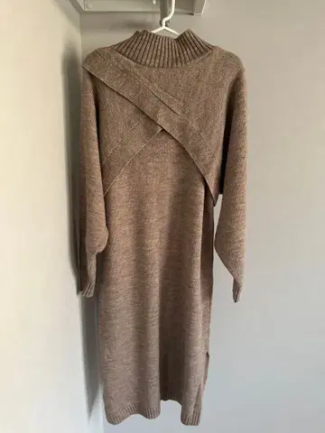 [새상품급] 브라운 니트 원피스 긴팔