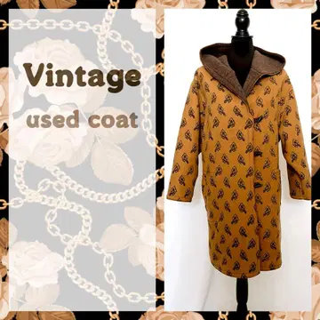 올 패턴&무지 리버서블 코트 더플 코트 빅 사이즈 빈티지 구제 의류