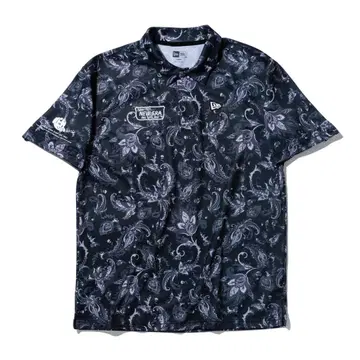 카노코 피케 셔츠 페이즐리 버티컬 로고 블랙 | 골프