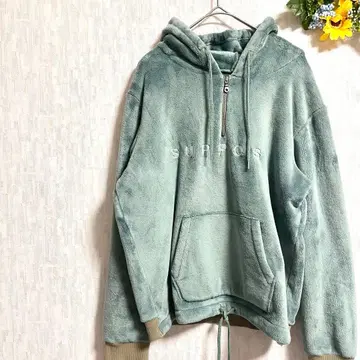 civilise 후드 부착 후드티 민트 그린 벨로아 느낌 38 긴팔