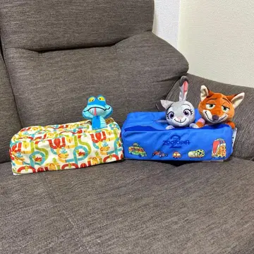 주토피아2 티슈 케이스 티슈 커버 2종 세트