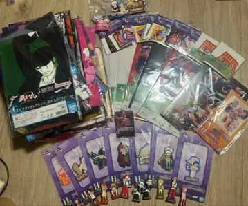 원피스 제일복권 하위상 묶음 판매 타월 클리어 파일 러버 마스코트