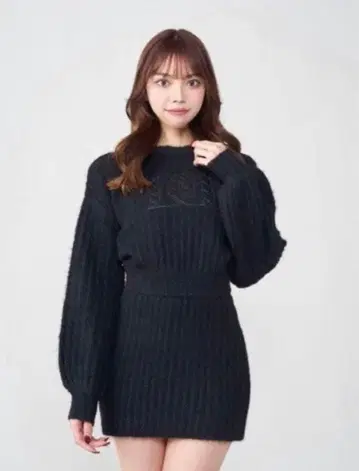 Darich DD 퀼팅 로고 니트 셋업