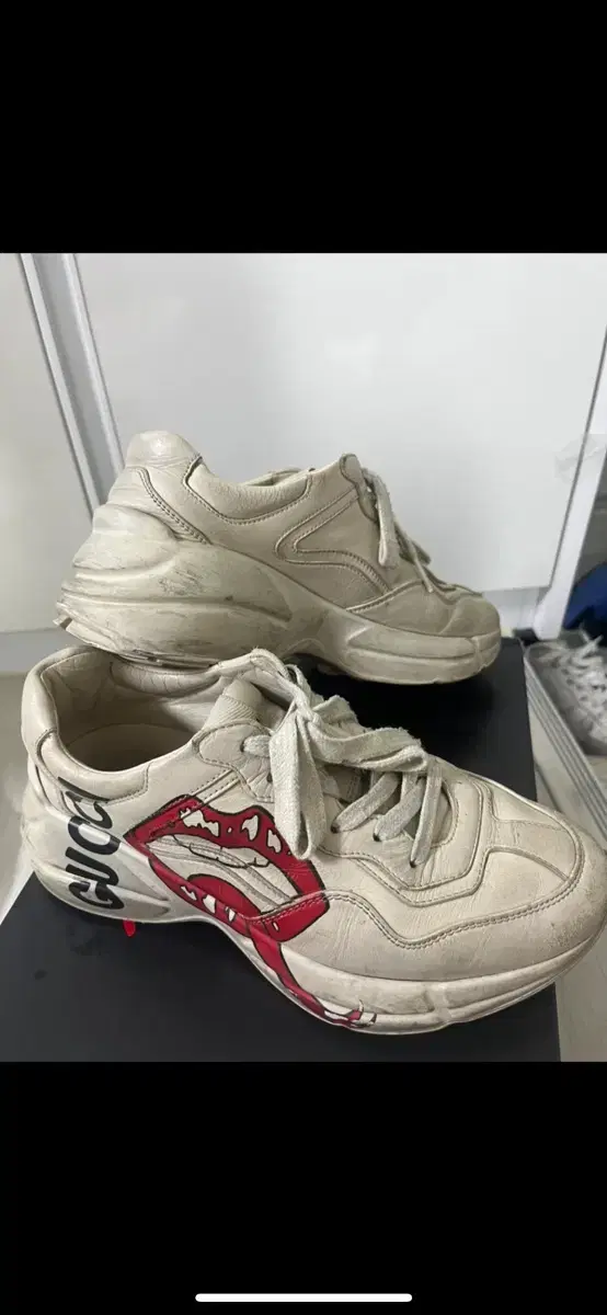 (Authentic) Gucci Rhyton Dirty Lips Sneakers 230