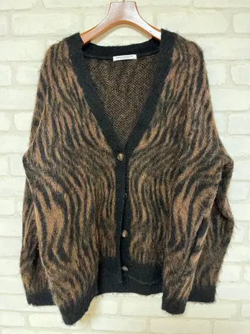 제브라 패턴 가디건 / 뷰티&유스 / 모헤어