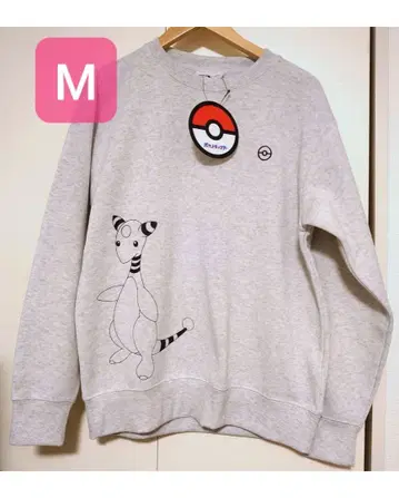 덴류우 트레이닝복 맨투맨 M 포켓몬 긴팔 아이스그레이 자수 새상품