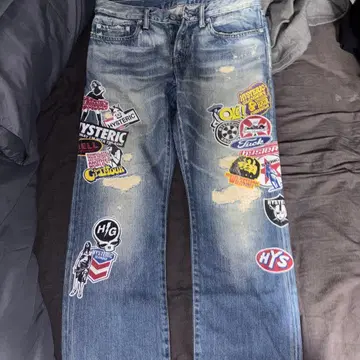 [레어] hysteric glamor 패치워크 데님