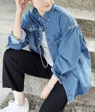 슬로브 이에나 LE DENIM BDU 데님 셔츠 새상품급