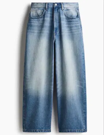 H&M 슈퍼 배기 데님 블루 초기 모델 32/30