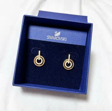 SWAROVSKI 후프 골드 귀걸이
