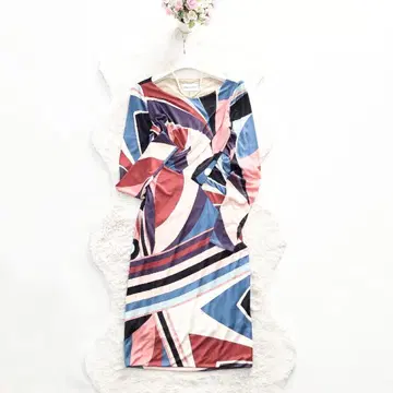 EmilioPucci*에밀리오 푸치 푸치 패턴 원피스 실크 롱 38