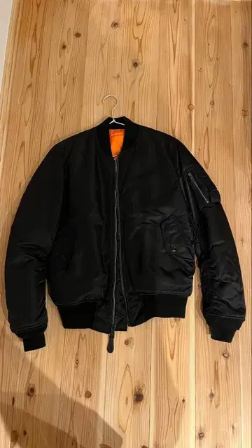 리버서블 MA-1 자켓 블랙/오렌지