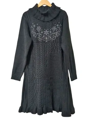 axes femme 블랙 니트 원피스