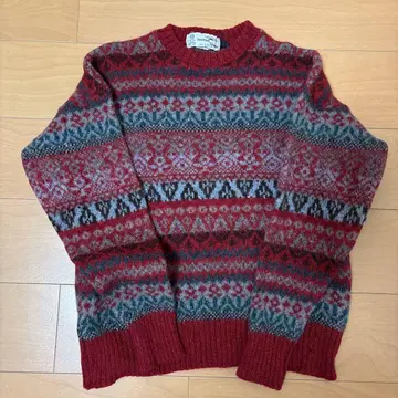 Scottish Shoes 울 스웨터 페어아일 패턴