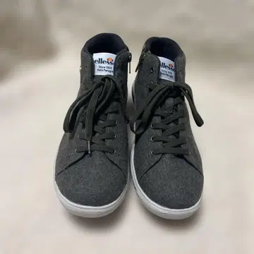 ellesse 그레이 하이컷 스니커즈 숏부츠 카키 그레이