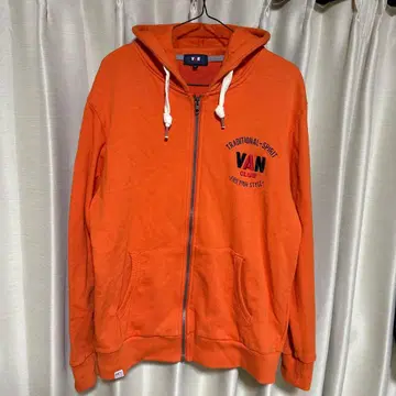 VAN CLUB 오렌지 풀 집업 후드티