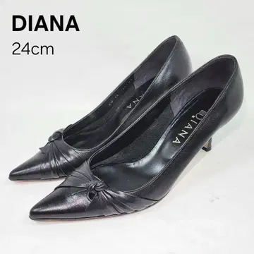 [새상품급] 다이애나 펌프스 24cm 스틸레토 블랙