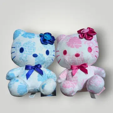 하와이 한정판 헬로키티 봉제 인형 꽃무늬 ABC 스토어 2세트