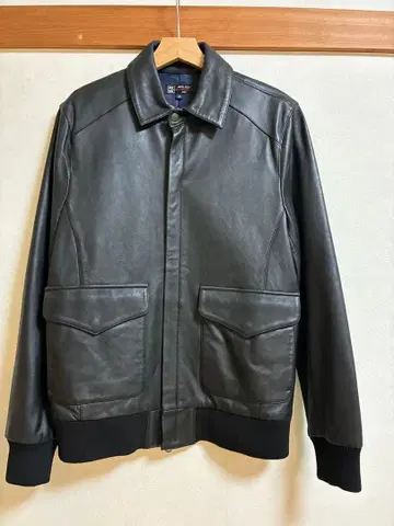 미사용 남성용 가죽 블루종