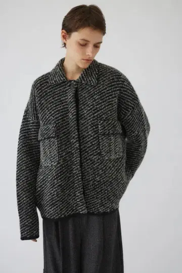 RIM.ARK 니트 블루종 멀티