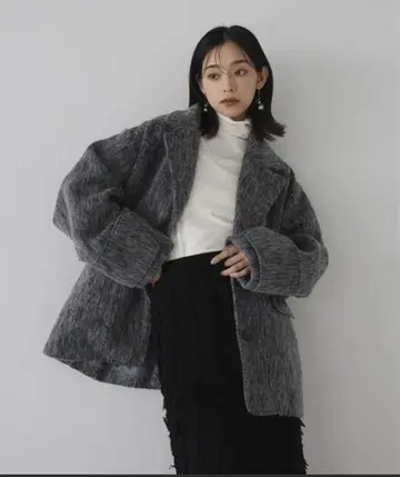 hellam 샤기 테일러드 코트