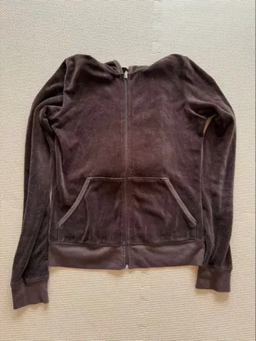 JUICY COUTURE 다크 브라운 집업 후드티 무료배송