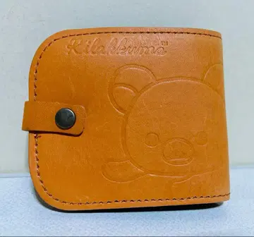 리락쿠마 천연 가죽 접이식 지갑