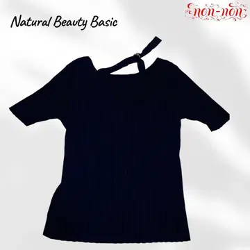 2049. 내추럴 뷰티 베이직/반팔 상의 [ M ] 네이비/얇은 니트